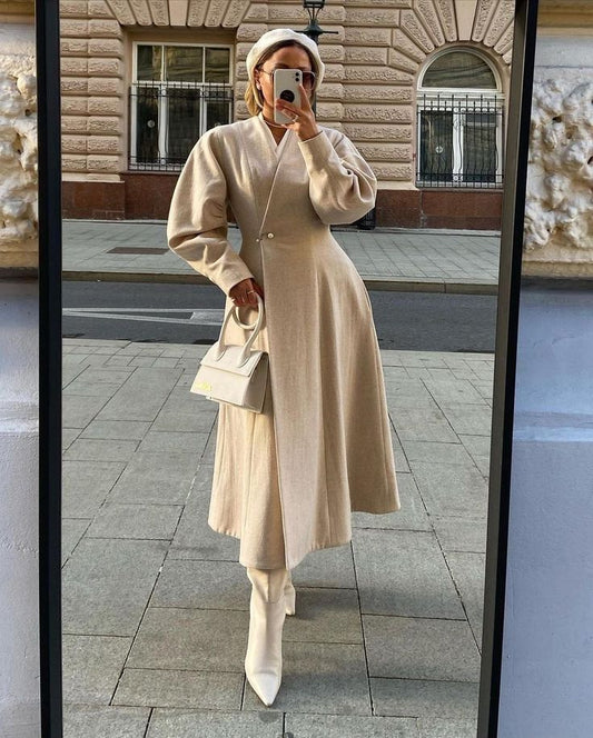 long open front coat