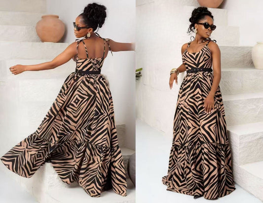 Flare sleeveless dress