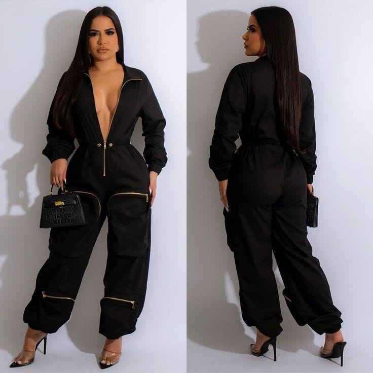 Zip up jumpsuit