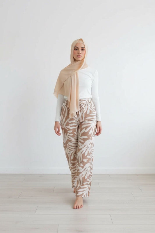 Tropical Leaf casual pants