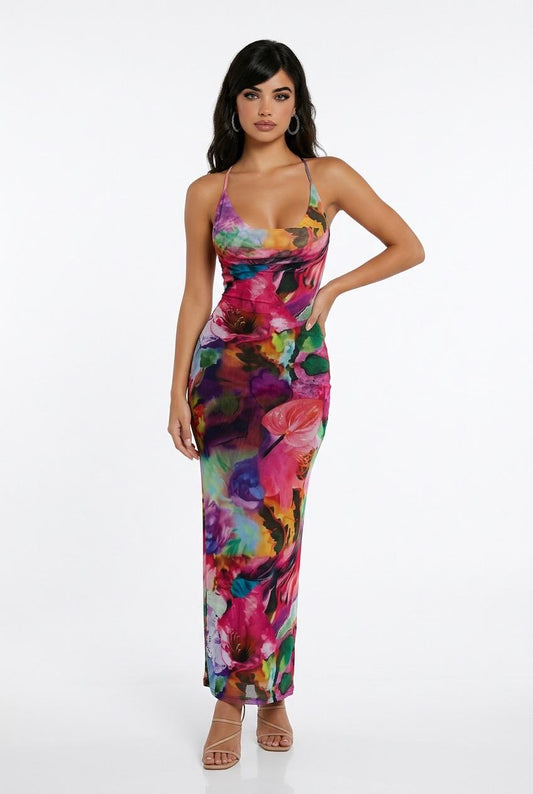Open back  Maxi summer dress