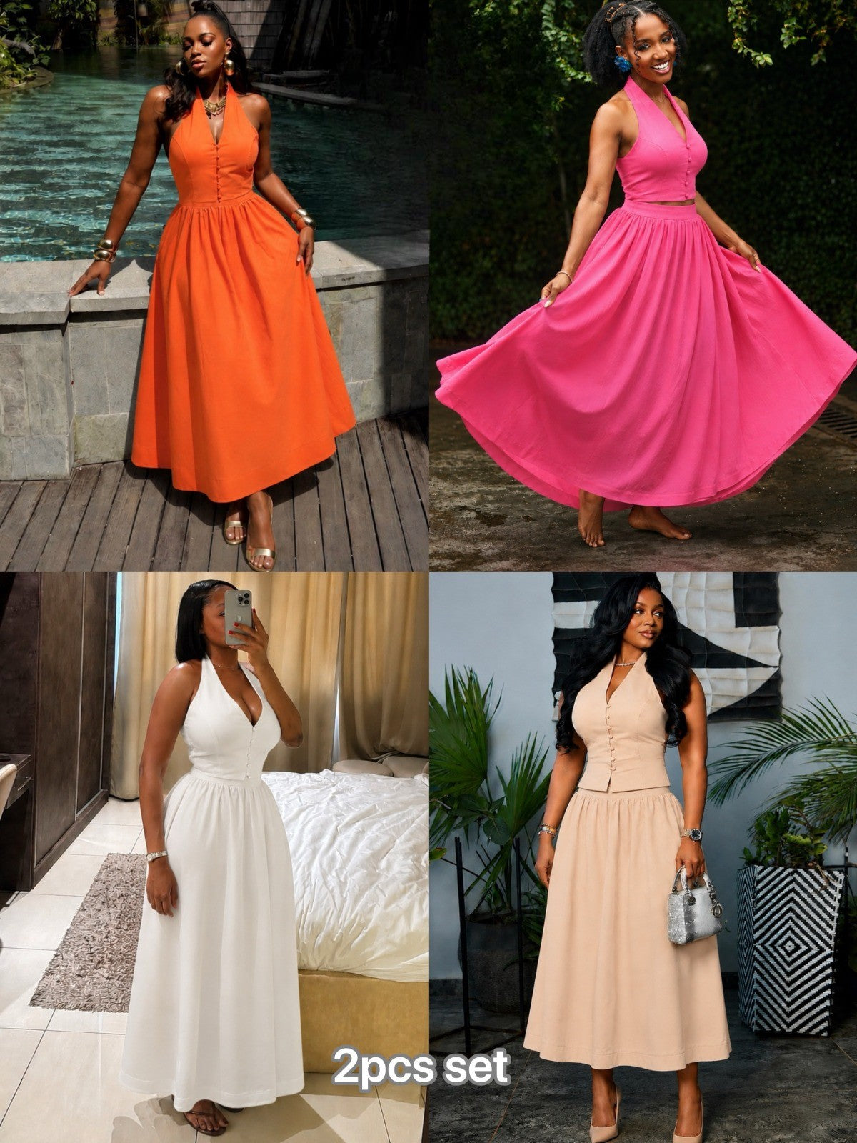 FLARE SKIRT AND TOP SET