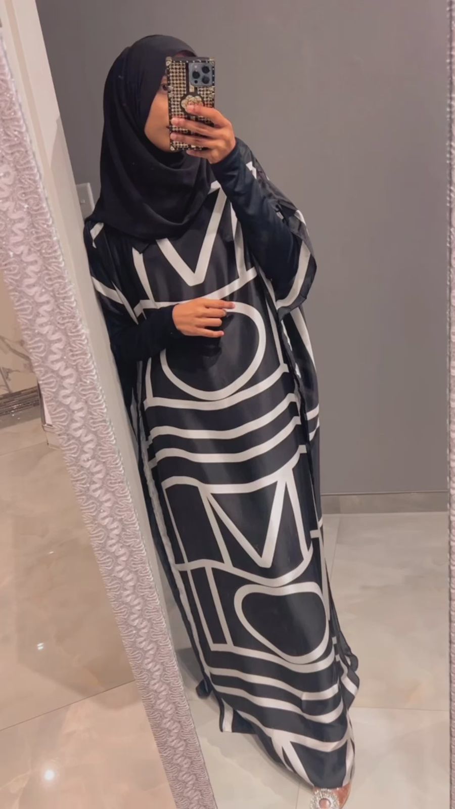 Black White Kaftan