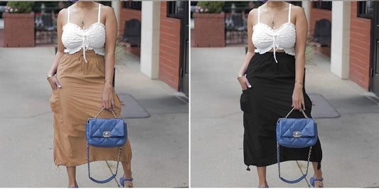 Pocket style drawstring Skirt