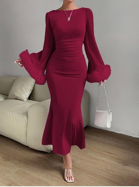 body shrink bodycon maroon dress