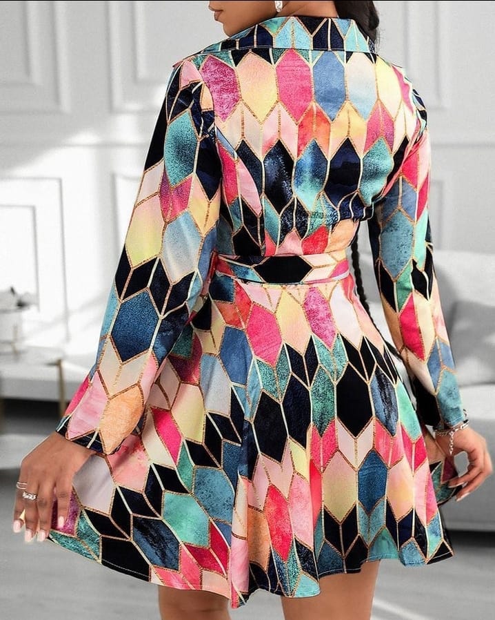 Multi colour midi dress