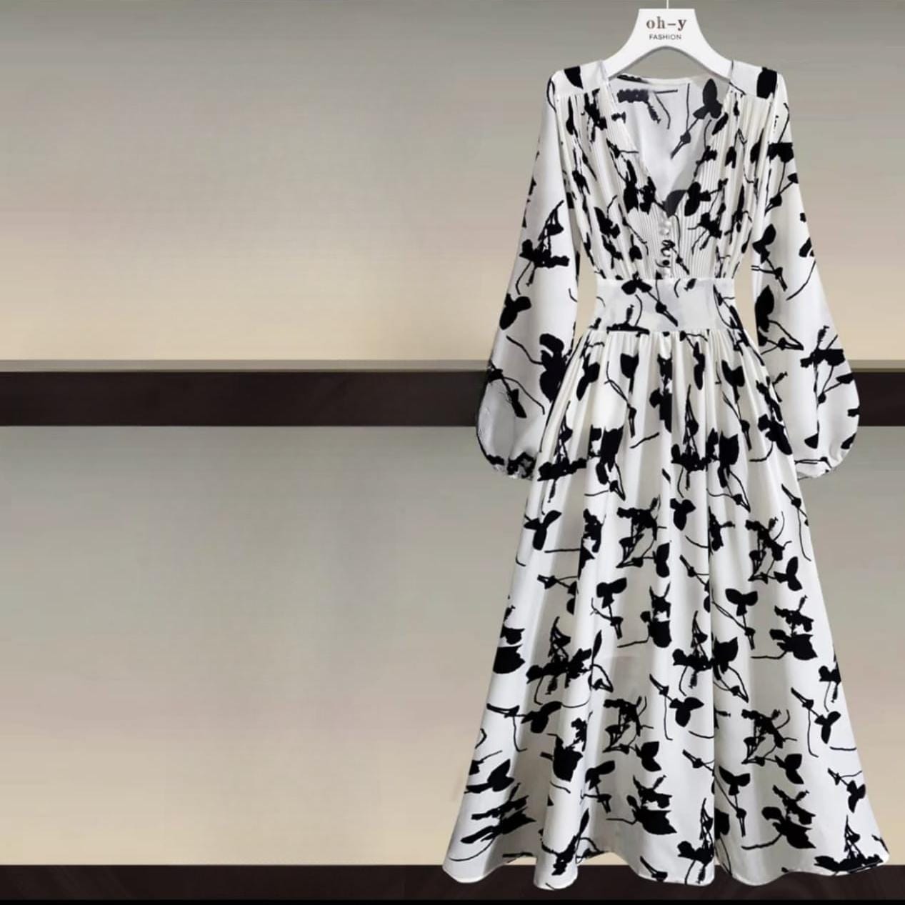 Chrome print dress