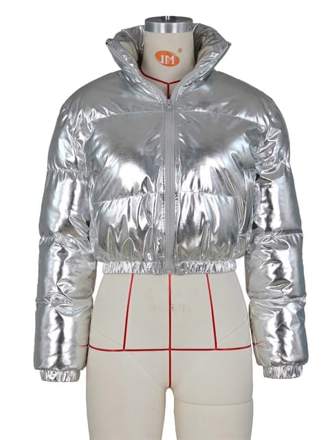 Shiny lightweight bomber jacket