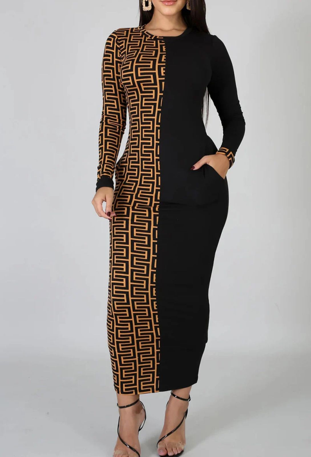 Two tone Maxi Dress