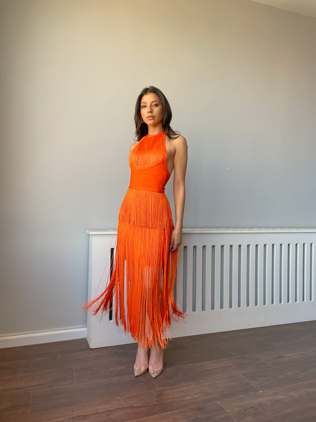 Sleeveless tassel dress