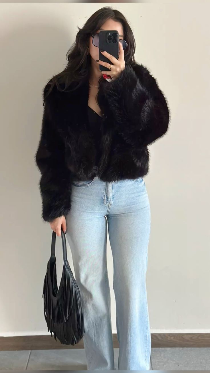 Fluffy winter jacket