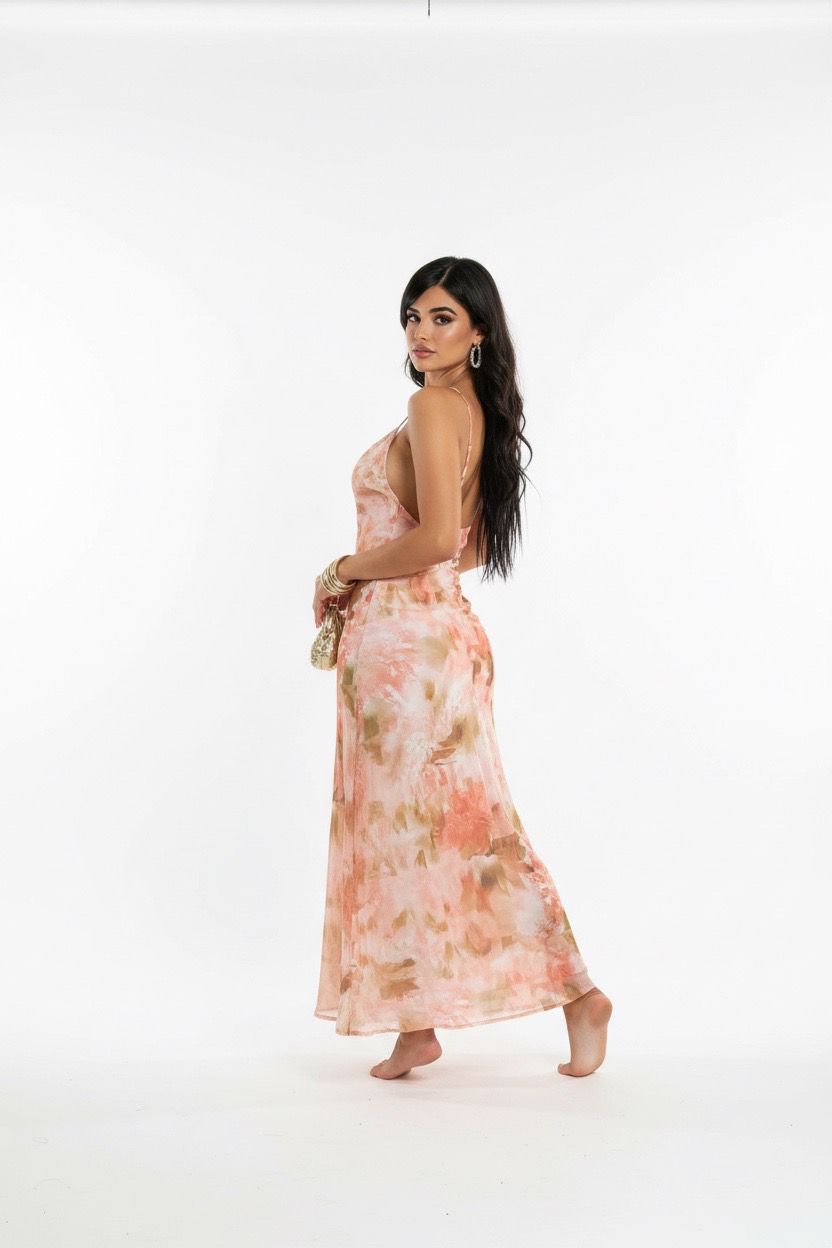 floral open dress