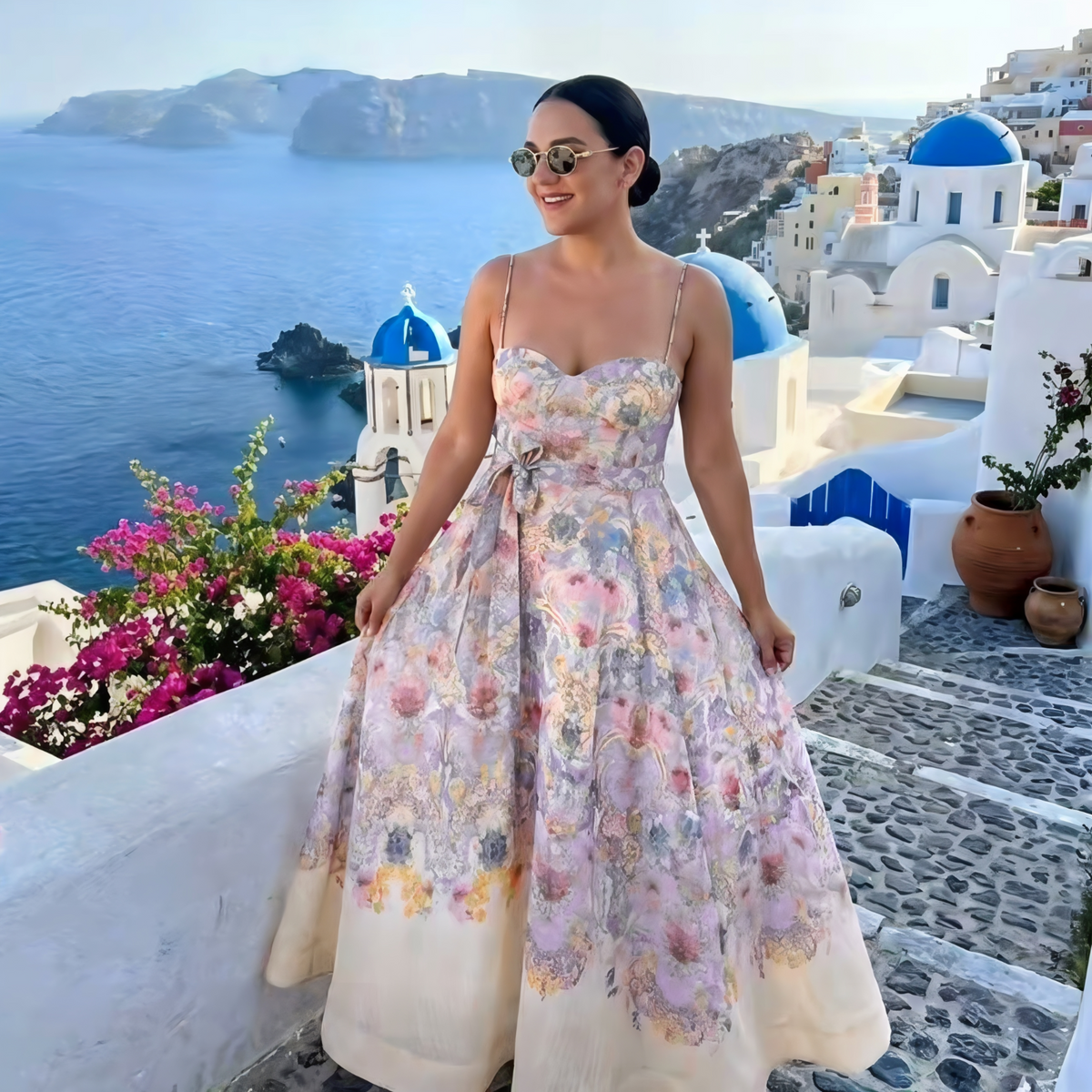 chiffon floral dress