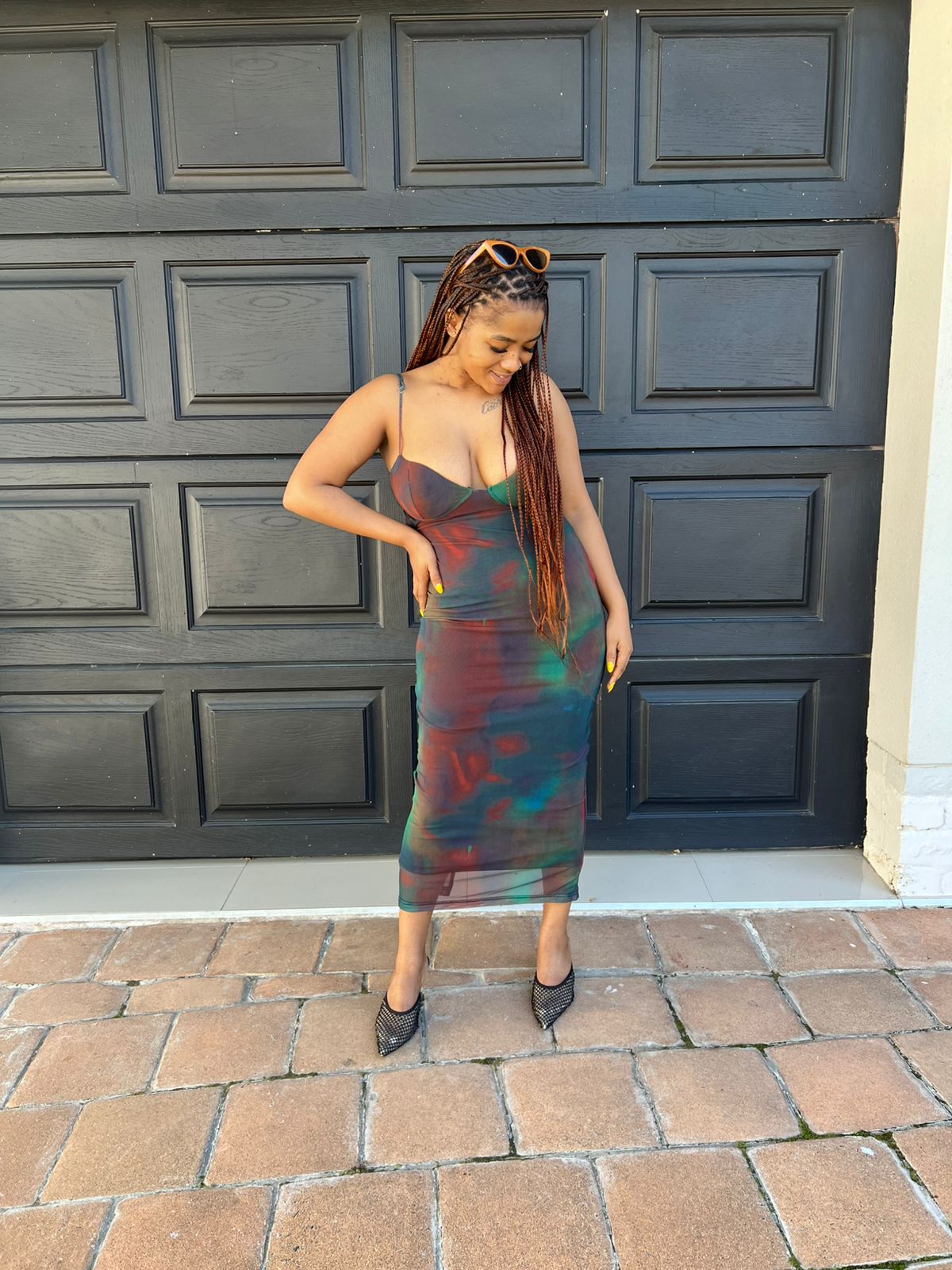 open front bodycon dress
