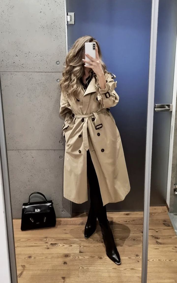 long trench coat with belt