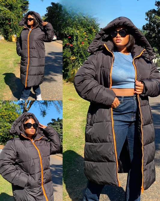 SM longer Camo puffy jacket