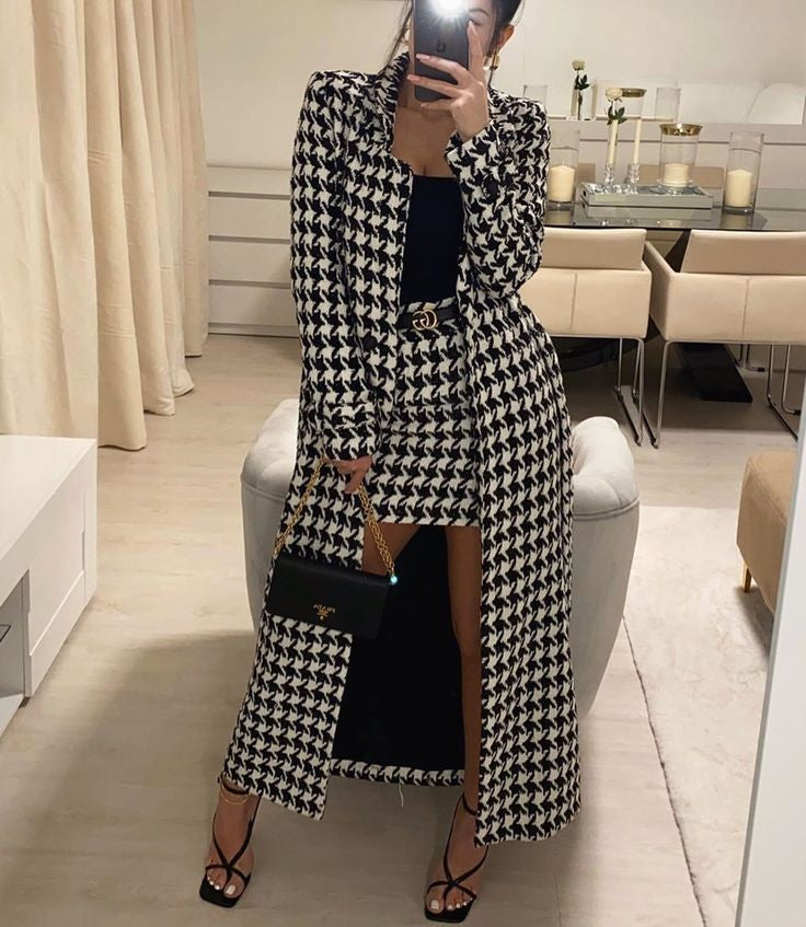 Coat & Mini skirt set