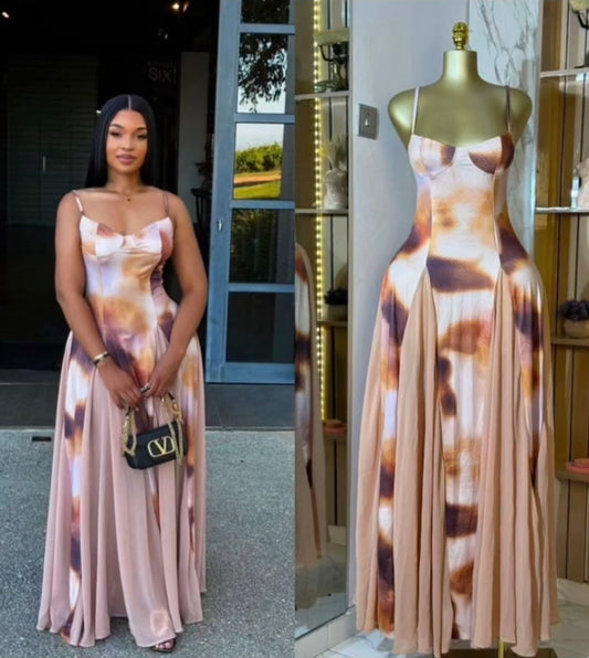 thin strip dress with boob cup