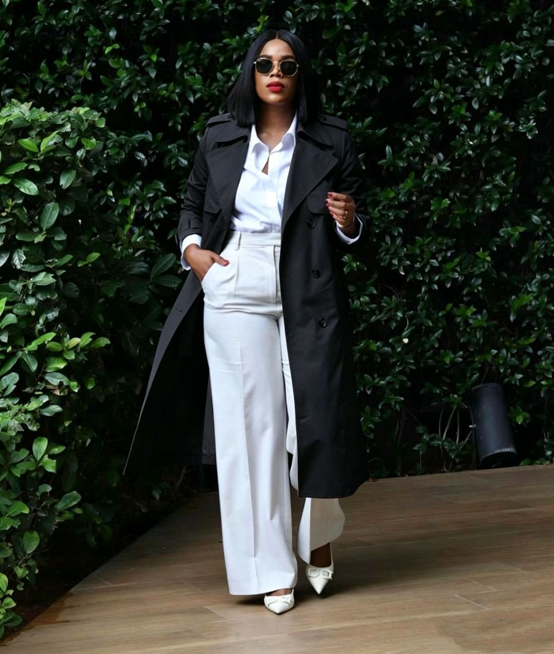 long trench coat with belt