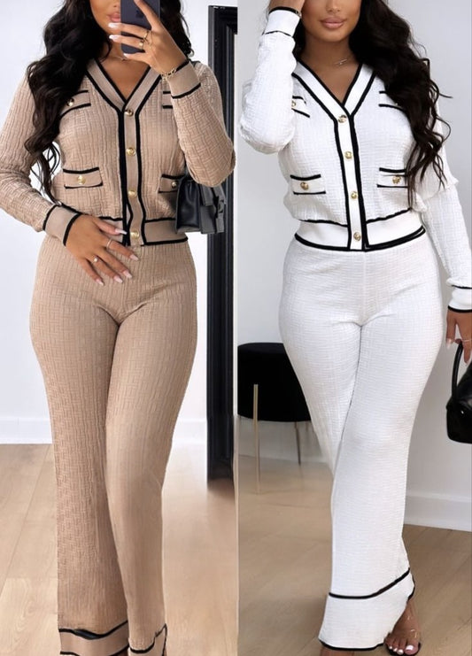 designed style with button top two piece