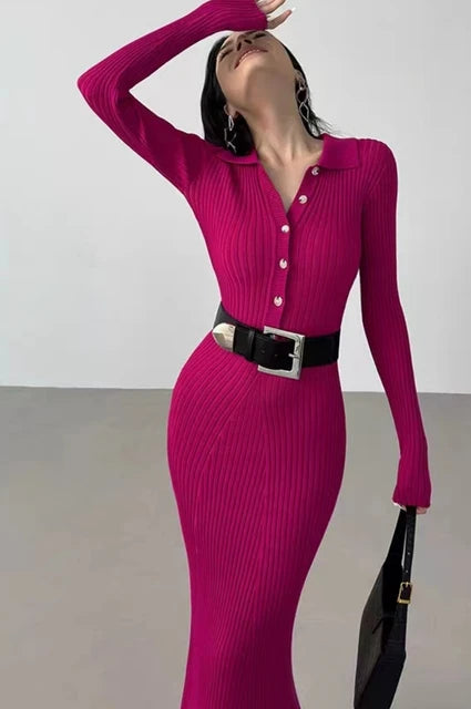 Ribbed Knit bodycon Dress