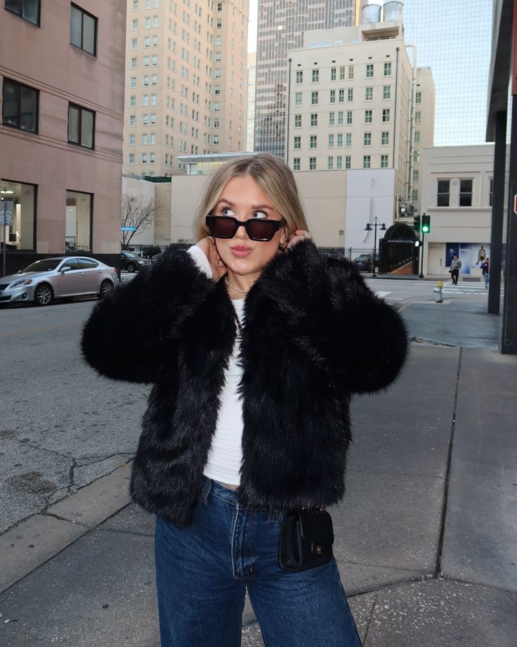 Fluffy winter jacket