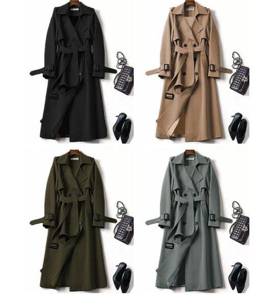 long trench coat with belt