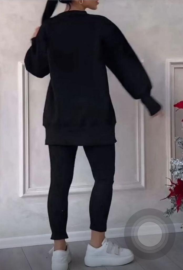 warm tracksuit with high and low top