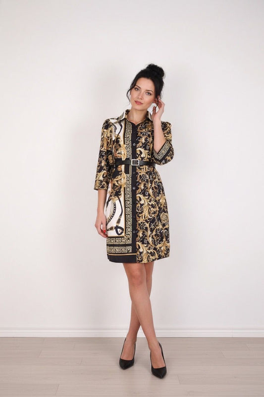 Shirt dress wit with belt