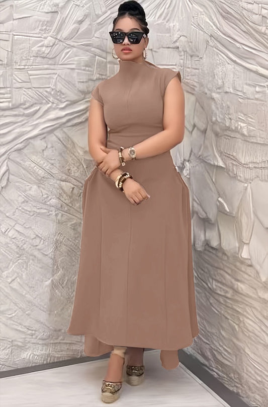 bodycon top flare bottom dress