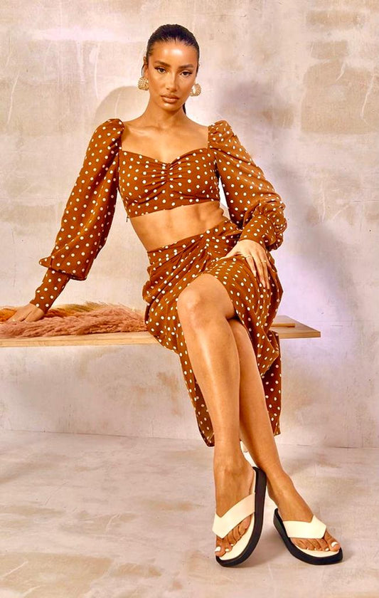 Polka-dot two piece set