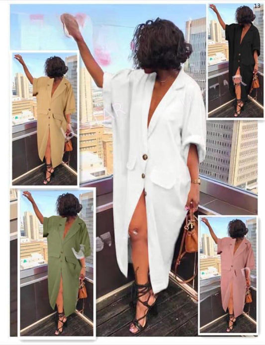 Pocket style shirt dress