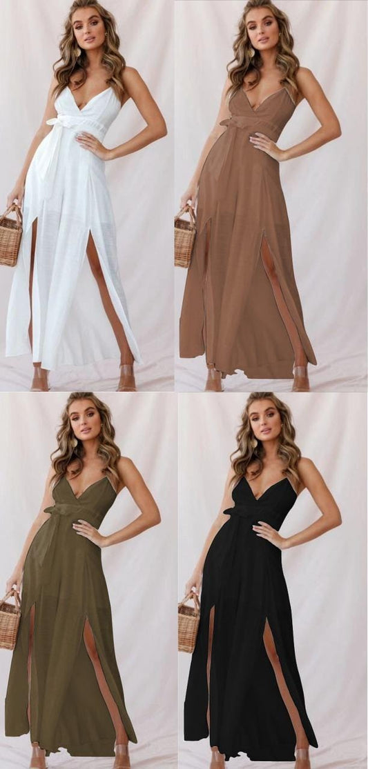 Slit leg jumpsuit