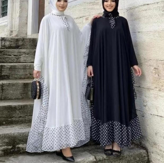 Polka Dot Abaya dress