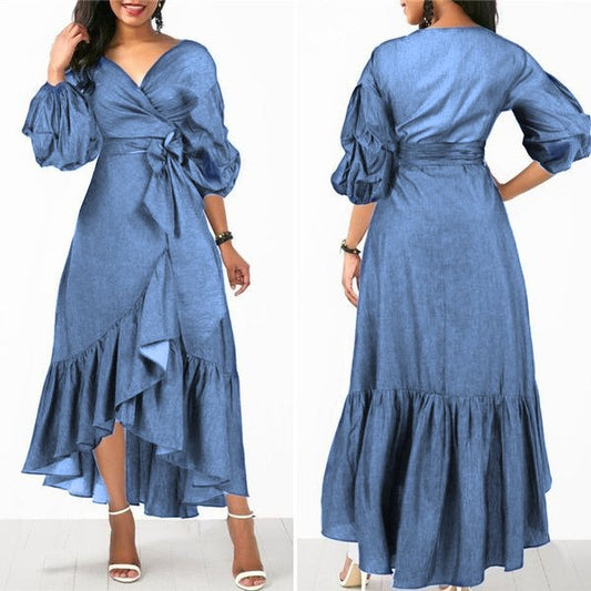 Denim styled dress.