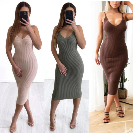 Ribbed bodycon dress