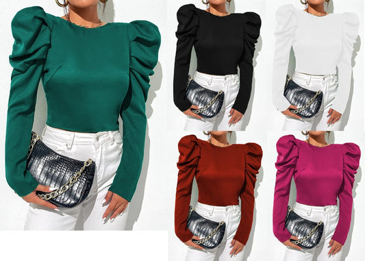 satin open back crop top