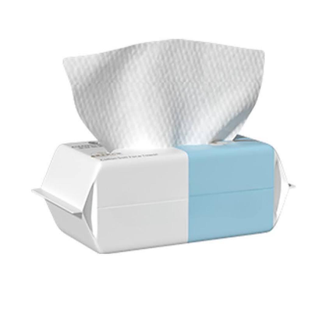 Cotton disposable face towel.